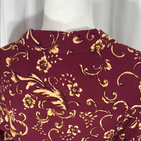 Nanette Lepore Red Pleated Wrap Dress Size 8 - Picture 7 of 10